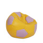 Fotoliu puf Mondo Ball - imitatie piele - galben/mov Fotoliu puf Mondo Ball - imitatie piele - galben/mov