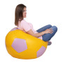 Fotoliu puf Mondo Ball - imitatie piele - galben/mov Fotoliu puf Mondo Ball - imitatie piele - galben/mov