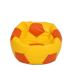Fotoliu puf Mondo Ball - imitatie piele - galben/portocaliu Fotoliu puf Mondo Ball - imitatie piele - galben/portocaliu