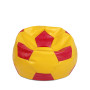 Fotoliu puf Mondo Ball - imitatie piele - galben/rosu Fotoliu puf Mondo Ball - imitatie piele - galben/rosu