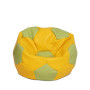 Fotoliu puf Mondo Ball - imitatie piele - galben/verde Fotoliu puf Mondo Ball - imitatie piele - galben/verde