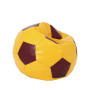 Fotoliu puf Mondo Ball - imitatie piele - galben/bordo Fotoliu puf Mondo Ball - imitatie piele - galben/bordo