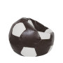 Fotoliu puf Mondo Ball - imitatie piele - maro/alb Fotoliu puf Mondo Ball - imitatie piele - maro/alb