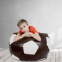 Fotoliu puf Mondo Ball - imitatie piele - maro/alb Fotoliu puf Mondo Ball - imitatie piele - maro/alb