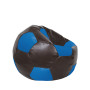 Fotoliu puf Mondo Ball - imitatie piele - maro/albastru Fotoliu puf Mondo Ball - imitatie piele - maro/albastru