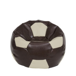 Fotoliu puf Mondo Ball - imitatie piele - maro/crem Fotoliu puf Mondo Ball - imitatie piele - maro/crem
