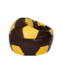 Fotoliu puf Mondo Ball - imitatie piele - maro/galben Fotoliu puf Mondo Ball - imitatie piele - maro/galben