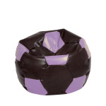 Fotoliu puf Mondo Ball - imitatie piele - maro/mov