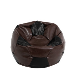 Fotoliu puf Mondo Ball - imitatie piele - maro/negru Fotoliu puf Mondo Ball - imitatie piele - maro/negru