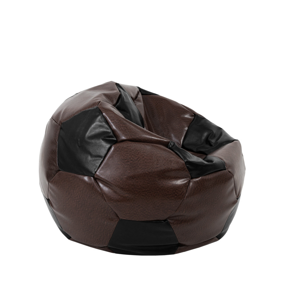 Fotoliu puf Mondo Ball - imitatie piele - maro/negru Fotoliu puf Mondo Ball - imitatie piele - maro/negru