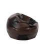 Fotoliu puf Mondo Ball - imitatie piele - maro/negru Fotoliu puf Mondo Ball - imitatie piele - maro/negru
