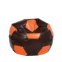 Fotoliu puf Mondo Ball - imitatie piele - maro/portocaliu Fotoliu puf Mondo Ball - imitatie piele - maro/portocaliu
