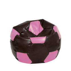 Fotoliu puf Mondo Ball - imitatie piele - maro/roz Fotoliu puf Mondo Ball - imitatie piele - maro/roz