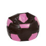 Fotoliu puf Mondo Ball - imitatie piele - maro/roz Fotoliu puf Mondo Ball - imitatie piele - maro/roz