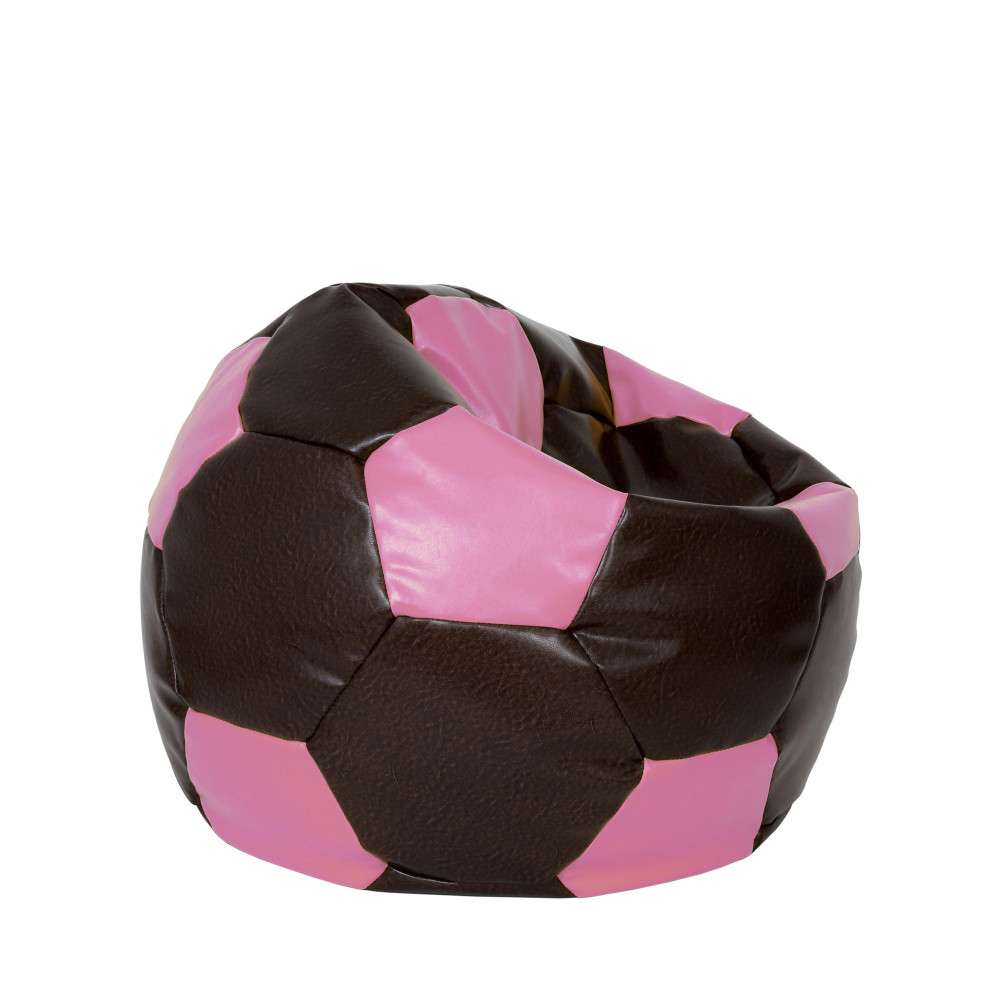 Fotoliu puf Mondo Ball - imitatie piele - maro/roz Fotoliu puf Mondo Ball - imitatie piele - maro/roz