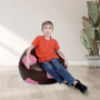 Fotoliu puf Mondo Ball - imitatie piele - maro/roz Fotoliu puf Mondo Ball - imitatie piele - maro/roz