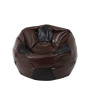 Fotoliu puf Mondo Ball - imitatie piele - maro/wenge Fotoliu puf Mondo Ball - imitatie piele - maro/wenge