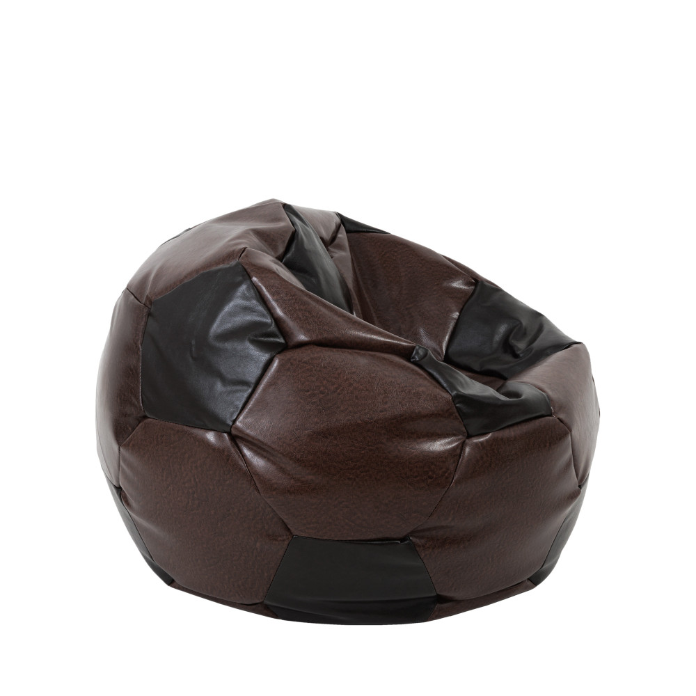 Fotoliu puf Mondo Ball - imitatie piele - maro/wenge Fotoliu puf Mondo Ball - imitatie piele - maro/wenge