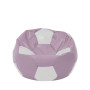 Fotoliu puf Mondo Ball - imitatie piele - mov/alb Fotoliu puf Mondo Ball - imitatie piele - mov/alb