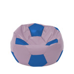 Fotoliu puf Mondo Ball - imitatie piele - mov/albastru