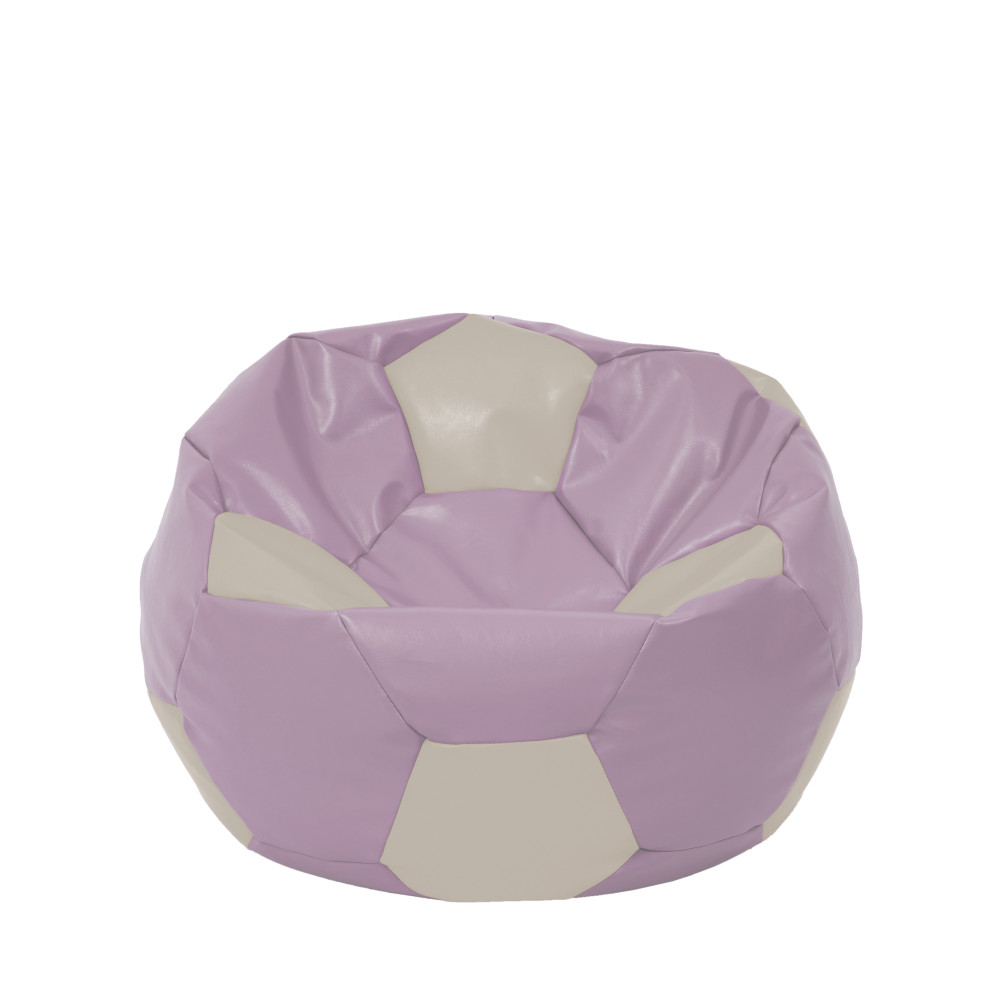 Fotoliu puf Mondo Ball - imitatie piele - mov/crem Fotoliu puf Mondo Ball - imitatie piele - mov/crem