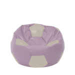 Fotoliu puf Mondo Ball - imitatie piele - mov/crem