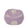 Fotoliu puf Mondo Ball - imitatie piele - mov/crem Fotoliu puf Mondo Ball - imitatie piele - mov/crem