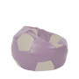 Fotoliu puf Mondo Ball - imitatie piele - mov/crem Fotoliu puf Mondo Ball - imitatie piele - mov/crem