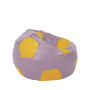 Fotoliu puf Mondo Ball - imitatie piele - mov/galben Fotoliu puf Mondo Ball - imitatie piele - mov/galben
