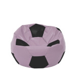 Fotoliu puf Mondo Ball - imitatie piele - mov/negru