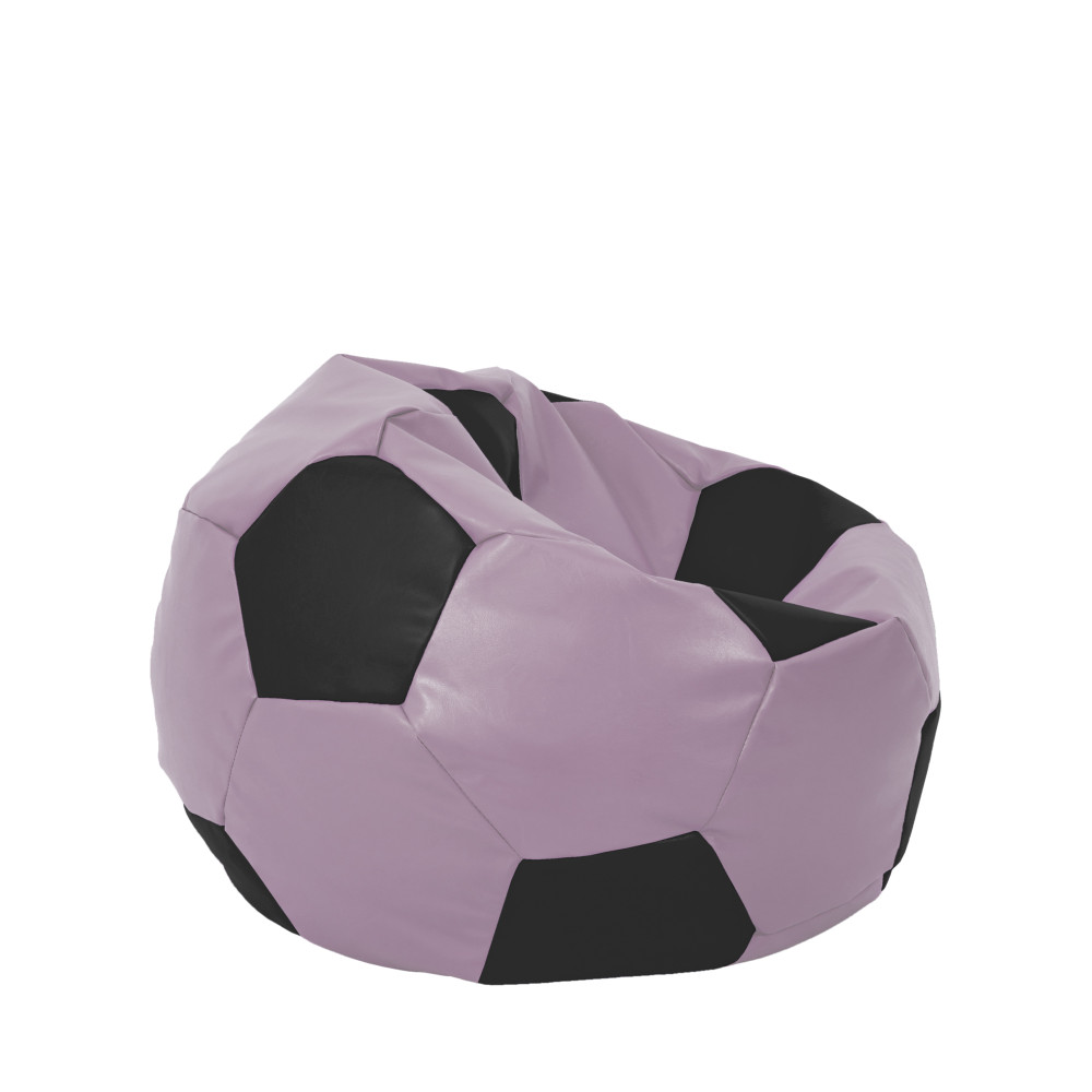 Fotoliu puf Mondo Ball - imitatie piele - mov/negru Fotoliu puf Mondo Ball - imitatie piele - mov/negru