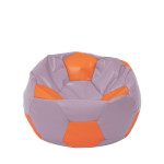 Fotoliu puf Mondo Ball - imitatie piele - mov/portocaliu