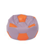 Fotoliu puf Mondo Ball - imitatie piele - mov/portocaliu Fotoliu puf Mondo Ball - imitatie piele - mov/portocaliu