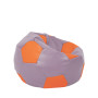 Fotoliu puf Mondo Ball - imitatie piele - mov/portocaliu Fotoliu puf Mondo Ball - imitatie piele - mov/portocaliu