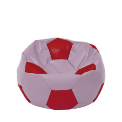 Fotoliu puf Mondo Ball - imitatie piele - mov/rosu Fotoliu puf Mondo Ball - imitatie piele - mov/rosu