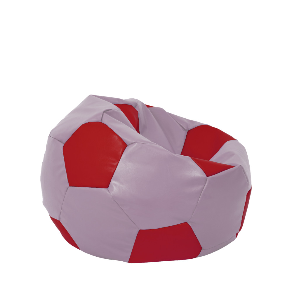 Fotoliu puf Mondo Ball - imitatie piele - mov/rosu Fotoliu puf Mondo Ball - imitatie piele - mov/rosu