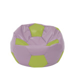 Fotoliu puf Mondo Ball - imitatie piele - mov/verde