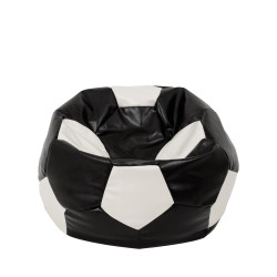 Fotoliu puf Mondo Ball - imitatie piele - negru/alb Fotoliu puf Mondo Ball - imitatie piele - negru/alb