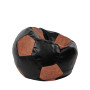 Fotoliu puf Mondo Ball - imitatie piele - negru/coniac Fotoliu puf Mondo Ball - imitatie piele - negru/coniac