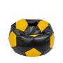 Fotoliu puf Mondo Ball - imitatie piele - negru/galben Fotoliu puf Mondo Ball - imitatie piele - negru/galben