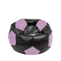 Fotoliu puf Mondo Ball - imitatie piele - negru/mov Fotoliu puf Mondo Ball - imitatie piele - negru/mov