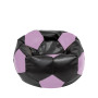 Fotoliu puf Mondo Ball - imitatie piele - negru/mov Fotoliu puf Mondo Ball - imitatie piele - negru/mov