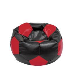 Fotoliu puf Mondo Ball - imitatie piele - negru/rosu Fotoliu puf Mondo Ball - imitatie piele - negru/rosu