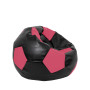 Fotoliu puf Mondo Ball - imitatie piele - negru/roz Fotoliu puf Mondo Ball - imitatie piele - negru/roz