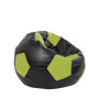 Fotoliu puf Mondo Ball - imitatie piele - negru/verde Fotoliu puf Mondo Ball - imitatie piele - negru/verde