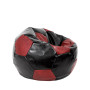 Fotoliu puf Mondo Ball - imitatie piele - negru/bordo Fotoliu puf Mondo Ball - imitatie piele - negru/bordo