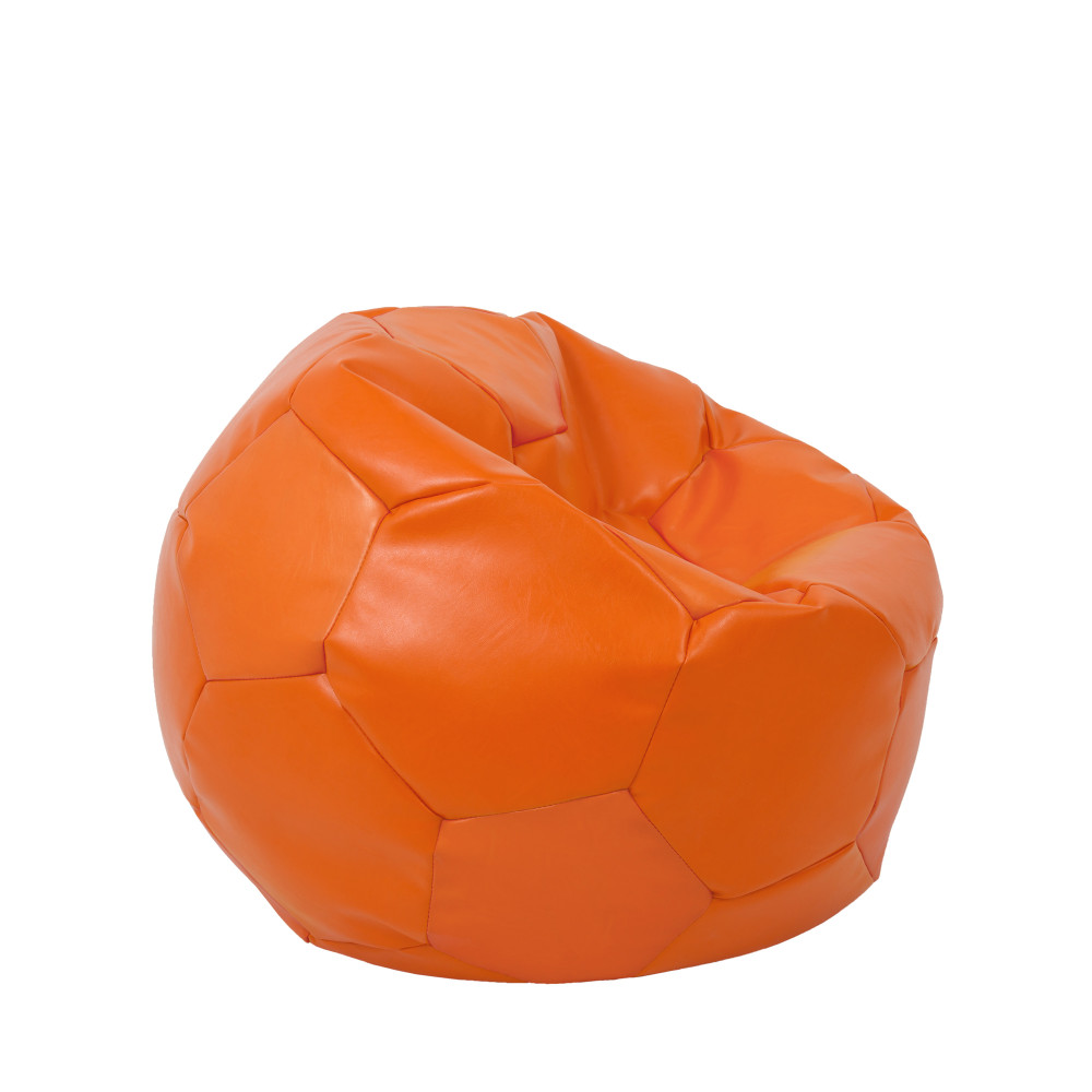 Fotoliu puf Mondo Ball - imitatie piele - portocaliu Fotoliu puf Mondo Ball - imitatie piele - portocaliu