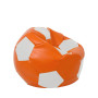 Fotoliu puf Mondo Ball - imitatie piele - portocaliu/alb Fotoliu puf Mondo Ball - imitatie piele - portocaliu/alb