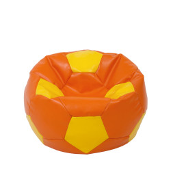 Fotoliu puf Mondo Ball - imitatie piele - portocaliu/galben Fotoliu puf Mondo Ball - imitatie piele - portocaliu/galben