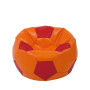 Fotoliu puf Mondo Ball - imitatie piele - portocaliu/rosu Fotoliu puf Mondo Ball - imitatie piele - portocaliu/rosu